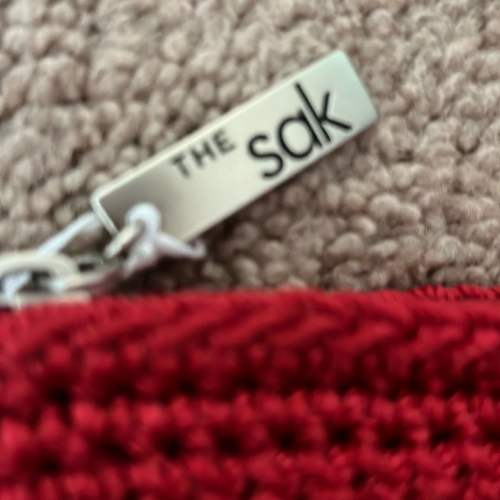 The Sak Red Crochet Tote Bag - Picture 6 of 9